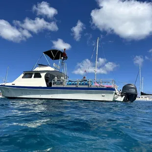 Our boat out at Turtle Canyon Reef