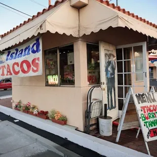 the front of the restaurant