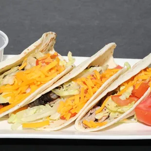 a plate of tacos