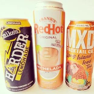 a variety of drinks