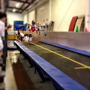 The trampoline runway