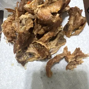 Large Brown Stew Chicken- DRY, Over cooked.