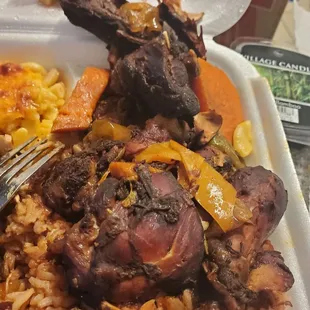 Brown stewed chicken