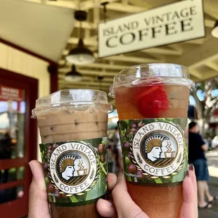 Lava Mocha + Tropical tea