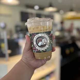 Hawaiian honey iced latte