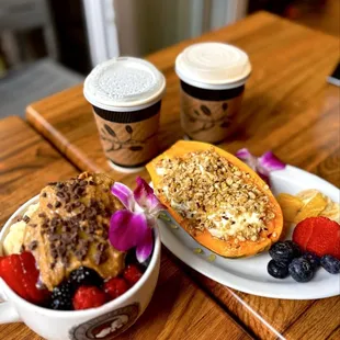 Wailua Moana Bowl and Papaya Yogurt Bowl