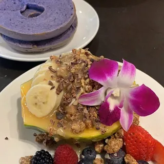 Papaya-Almond Butter Boat