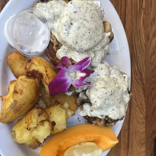 VEGAN Egg and Mushroom Plate