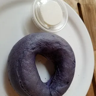 Taro Bagel with Ube Cream Cheese
