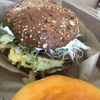 Vegan Egg and "Bacon" Sandwich