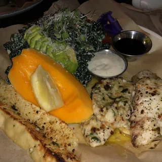 Kale Caesar Salad with Island Fish