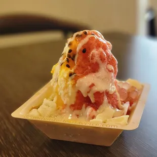 Heavenly Lilikoi shave ice ($10.95) - perfect to share between two people!