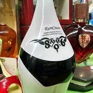 a bottle of liquor on a table