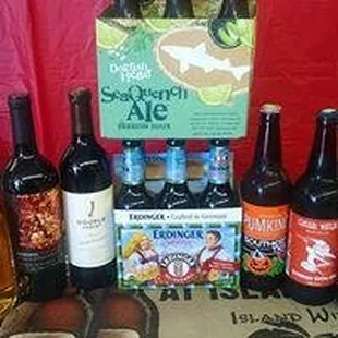 a variety of bottles of wine