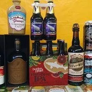 a variety of craft beers