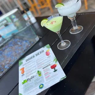 Coconut Margarita and coconut key lime martini