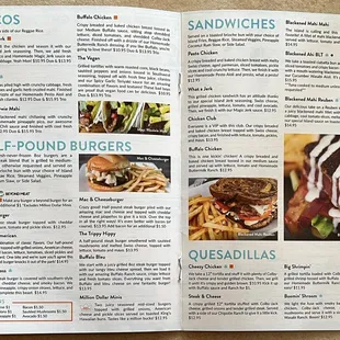 Menu. Highly recommend my favorites: Baja Fish Tacos and the All American Burger.