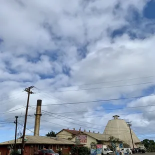 a view of the island from the parking lot