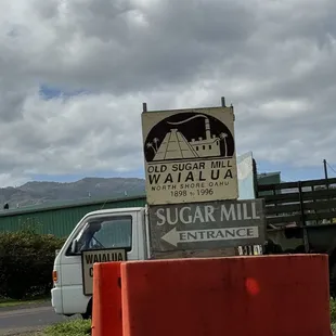 a sign for a sugar mill