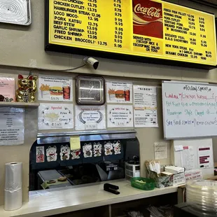 Specials on the wall