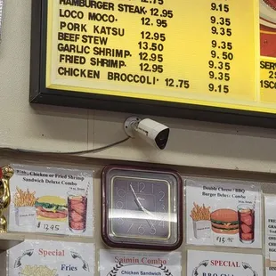 sushi and sashimi, menu