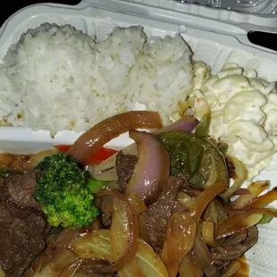 ordered the Hawaiian Chop Steak  but all U Get Is 2 Different Kine Onions &amp; Wat U See! OVER PRICED for what You Get! Don't Recommend!!!