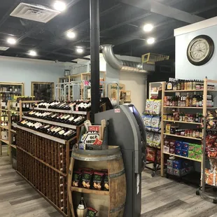 the inside of the store
