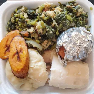 Callaloo and saltfish