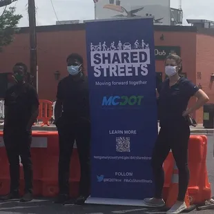 Closing off the street for outdoor dining