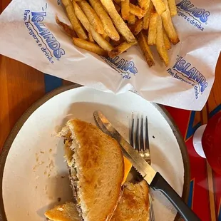 Patty melt with fries - lunch special!