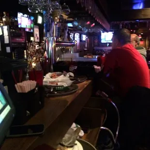 Cozy at the bar.