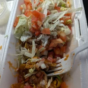 Frito pie with red chile