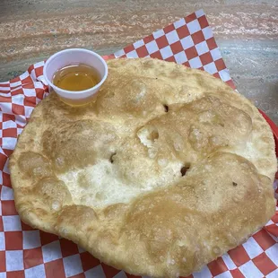 Fry bread with honey