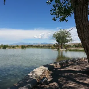 Its quiet. Hear the train at a distance.