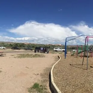 There's a playground &amp; bathroom right by along with tons of picnic tables &amp; benches all around