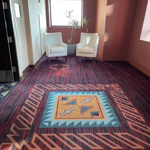 Seating area near rooms