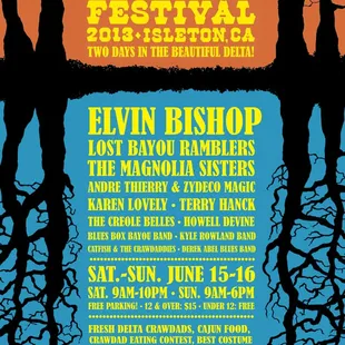 Isleton Cajun &amp; Blues Festival -- a family-friendly weekend of great Zydeco and Cajun music, a feast of Bayou cuisin