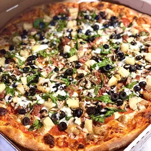 a pizza in a pizza box