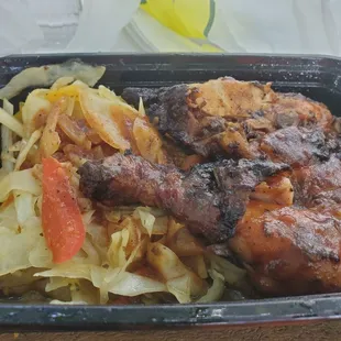 The best Jerk Chicken and Cabbage at the Islington Kitchen Food Truck!!