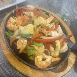 Shrimp &amp; Chicken Fajitas