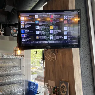 a bar with a flat screen tv