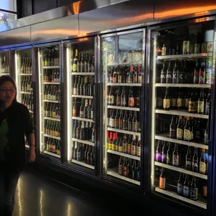 Fridges full of beer.