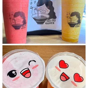 Great  (｡^‿^｡)  day for a cold slush! (･‿･) /ﾟ*:｡ Yes to Mango and Strawberry @ Iso Iso Ramen &amp; Boba-San Jose Blvd.