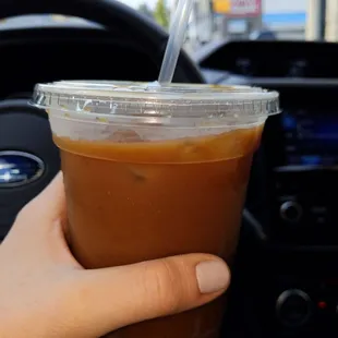 Almond milk iced coffee