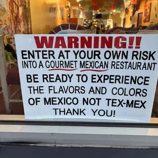 True sign. This is great authentic food