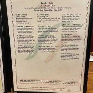 Menu 3/6