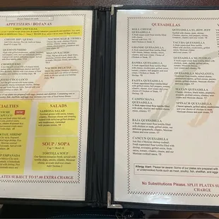 Menu, page 2 -- August 2024