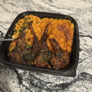 Sweet chili lamb chops