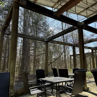 outdoor dining area