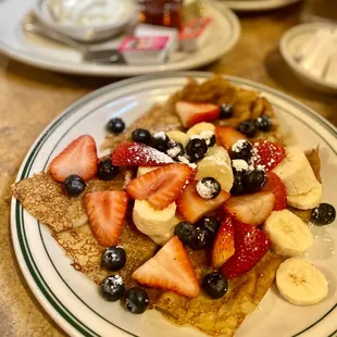 Crepes with berries